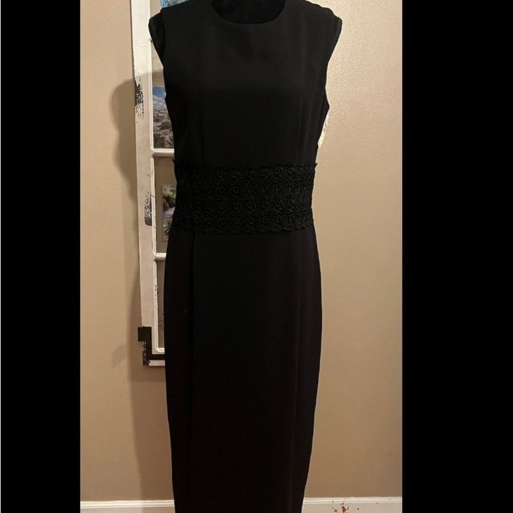 Talbots SIZE 10 Fancy Black Dress NEW $175 Value - Picture 3 of 9